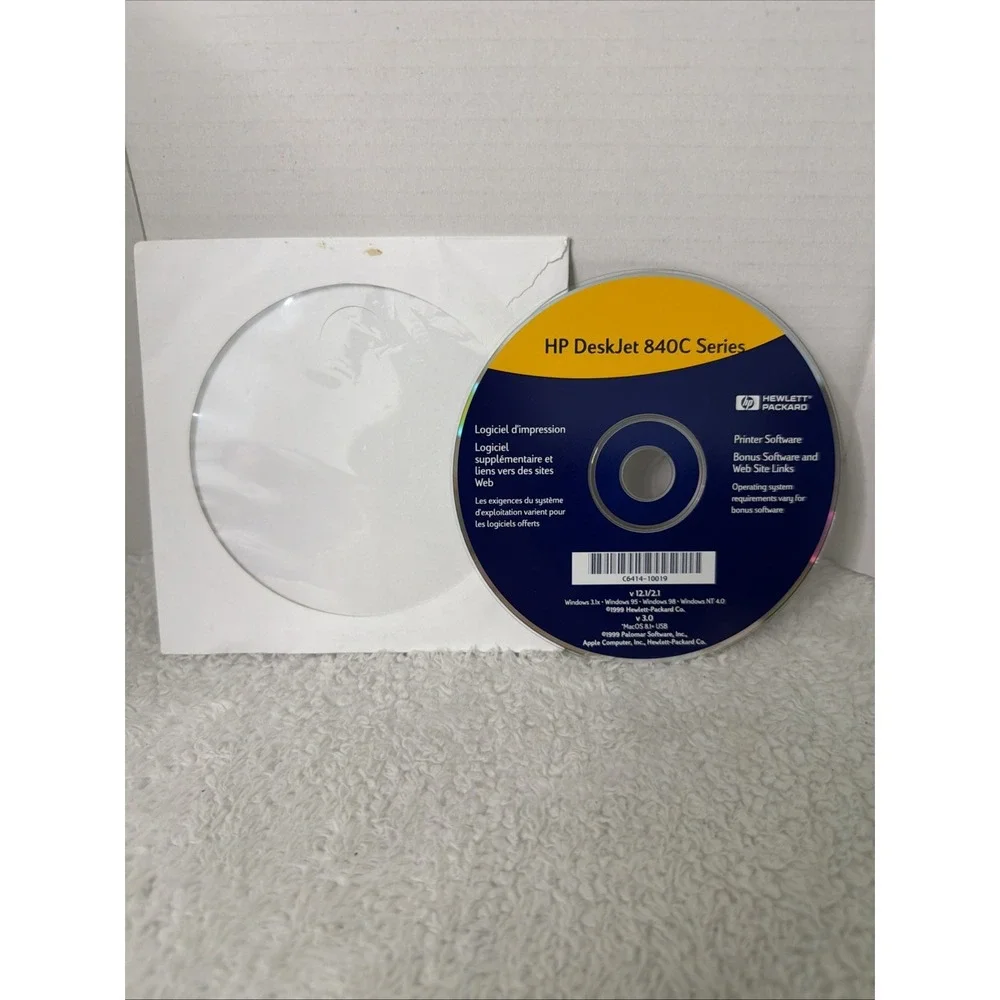 HP DeskJet 840c Original Drivers & Software Install CD for Windows & Mac